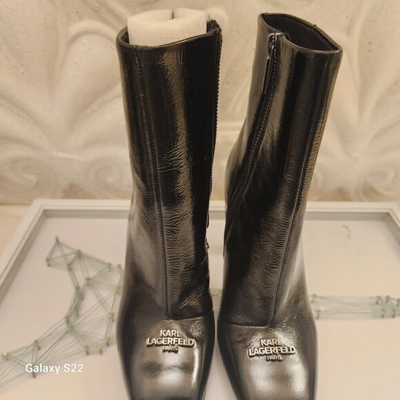 KARL LAGERFELD Women's Vica-Heeled Bootie Ankle Boots. NIB. Size 5.5 - Picture 8 of 14